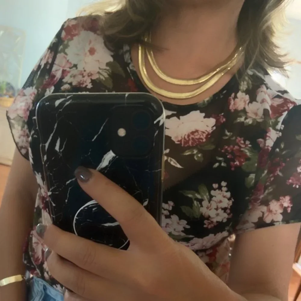 Layered snake chain 14k gold necklace chain/Manifestin good fortune/crown chakra - Picture 4 of 12